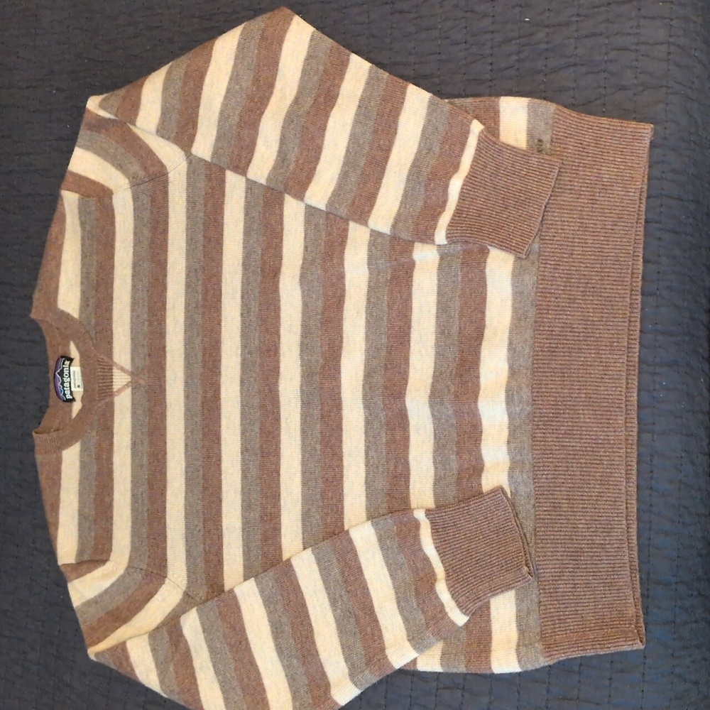 Patagonia Wool/Cashmere Striped Sweater Sz. M
